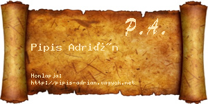 Pipis Adrián névjegykártya